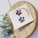  Hand Painted Star Flag Studs