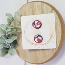  Hand Painted Beach Ball Studs