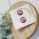  Hand Painted Beach Ball Studs