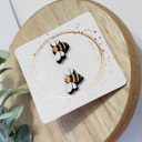  Hand Painted Bee Studs