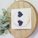  Hand Painted Royal Blue USA Studs