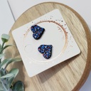  Hand Painted Royal Blue USA Studs