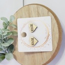  Hand Painted Bougie Heart Studs