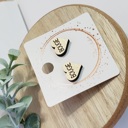  Hand Painted Bougie Heart Studs