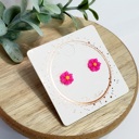  8MM Hot Pink Daisy Studs
