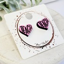 Style 4 - Teach Heart Back to School Teacher Studs | 16 Styles