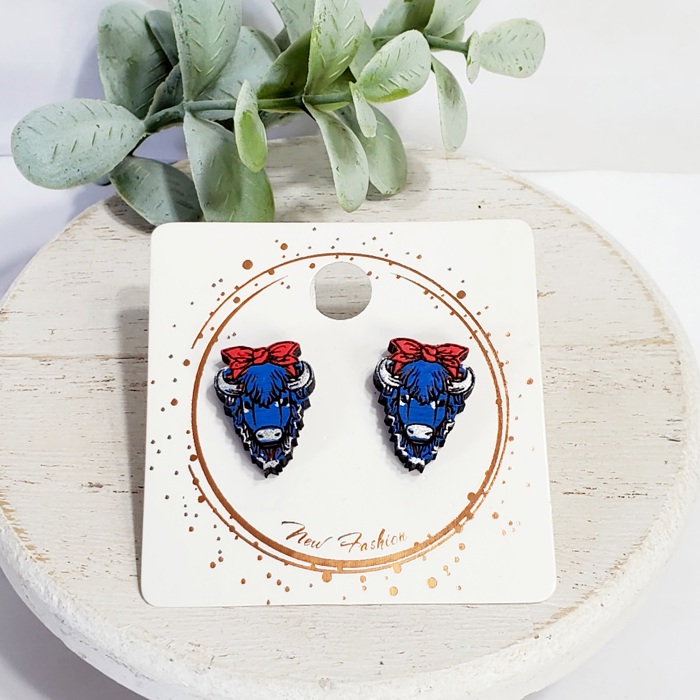 Hand Painted Team Mascot Studs | 25 Styles