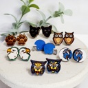  Hand Painted Team Mascot Studs | 25 Styles