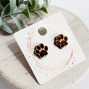 Style 4 - Dog Paws Hand Painted Team Mascot Studs | 25 Styles