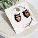 Style 9 - Owls Hand Painted Team Mascot Studs | 25 Styles
