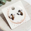 Style 13 - 14MM Bees Hand Painted Team Mascot Studs | 25 Styles