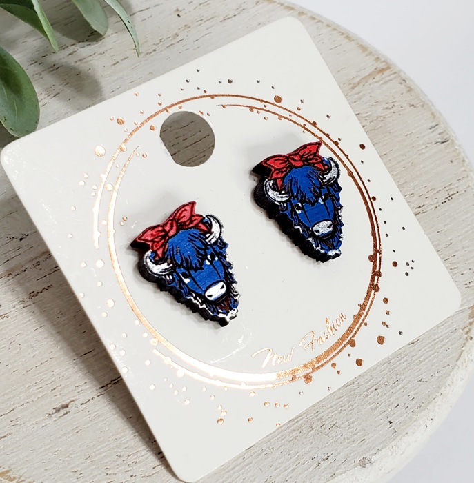 Hand Painted Team Mascot Studs | 25 Styles