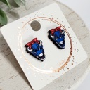 Style 15 - Blue Buffalo Hand Painted Team Mascot Studs | 25 Styles