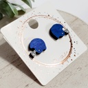 Style 22 - Blue Football Helmet Hand Painted Team Mascot Studs | 25 Styles