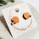 Style 24 - Orange Football Helmet Hand Painted Team Mascot Studs | 25 Styles