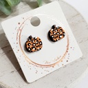 Style 9 - Orange Leopard Pumpkins Halloween Studs | 20 Styles