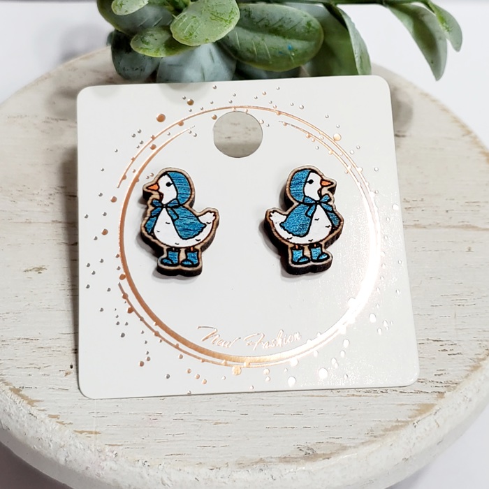 Rainy Day Goose Studs