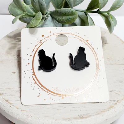 Black Cat Studs