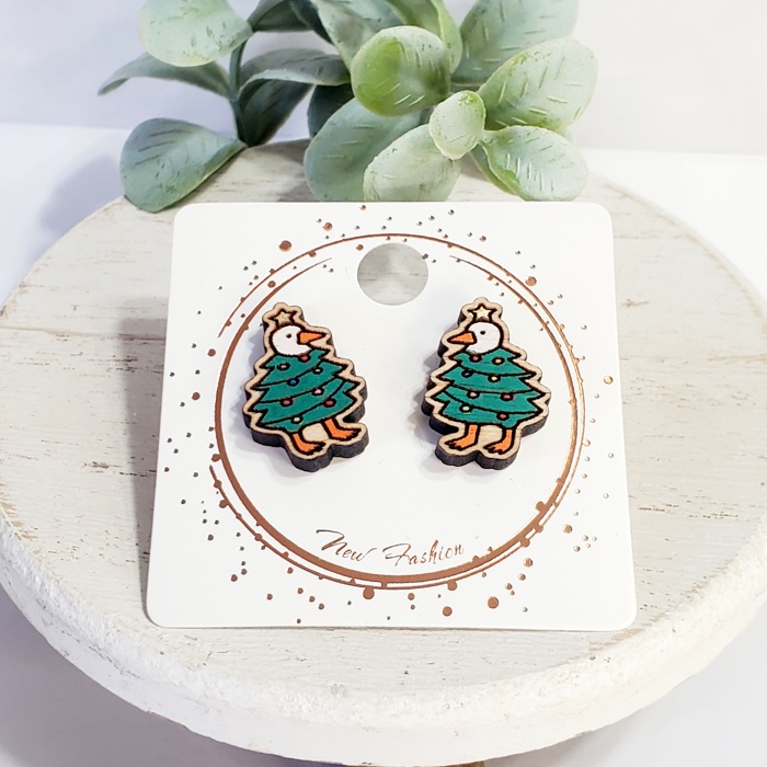 Christmas Wood Studs | 24 Styles