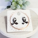  Black and White Awareness Ribbon Studs