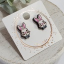 Style 11-Easter Bunny Hand Painted Easter Studs | 22 Styles