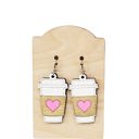  Hand Painted Coffee Mug Earrings