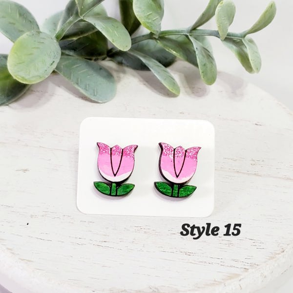 Tulip Wood Studs