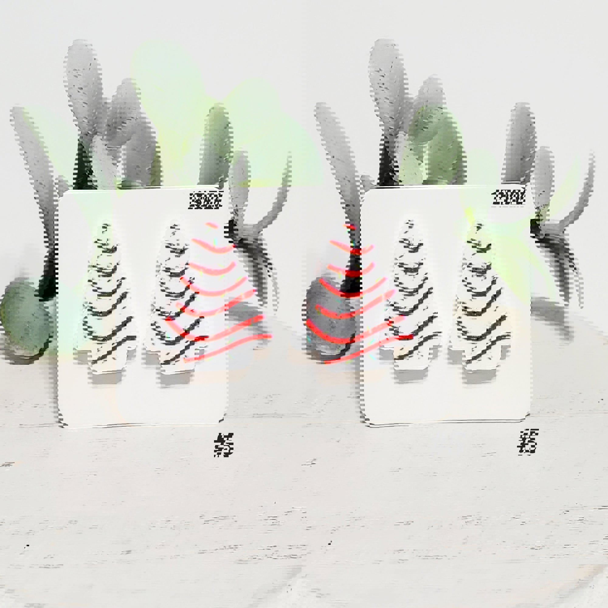 Christmas Wood Studs Style 5 Jane