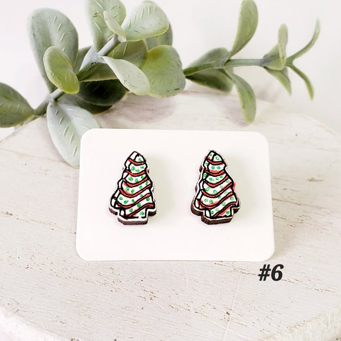 Christmas Wood Studs | Style 6