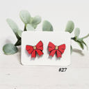  Hand Painted Bow Studs