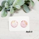  Pink Gold Fleck Studs