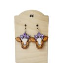  Hand Painted Cow Earrings