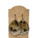  Genuine Leather Teardrop Earrings