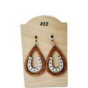  Hand Painted Horseshoe Earrings