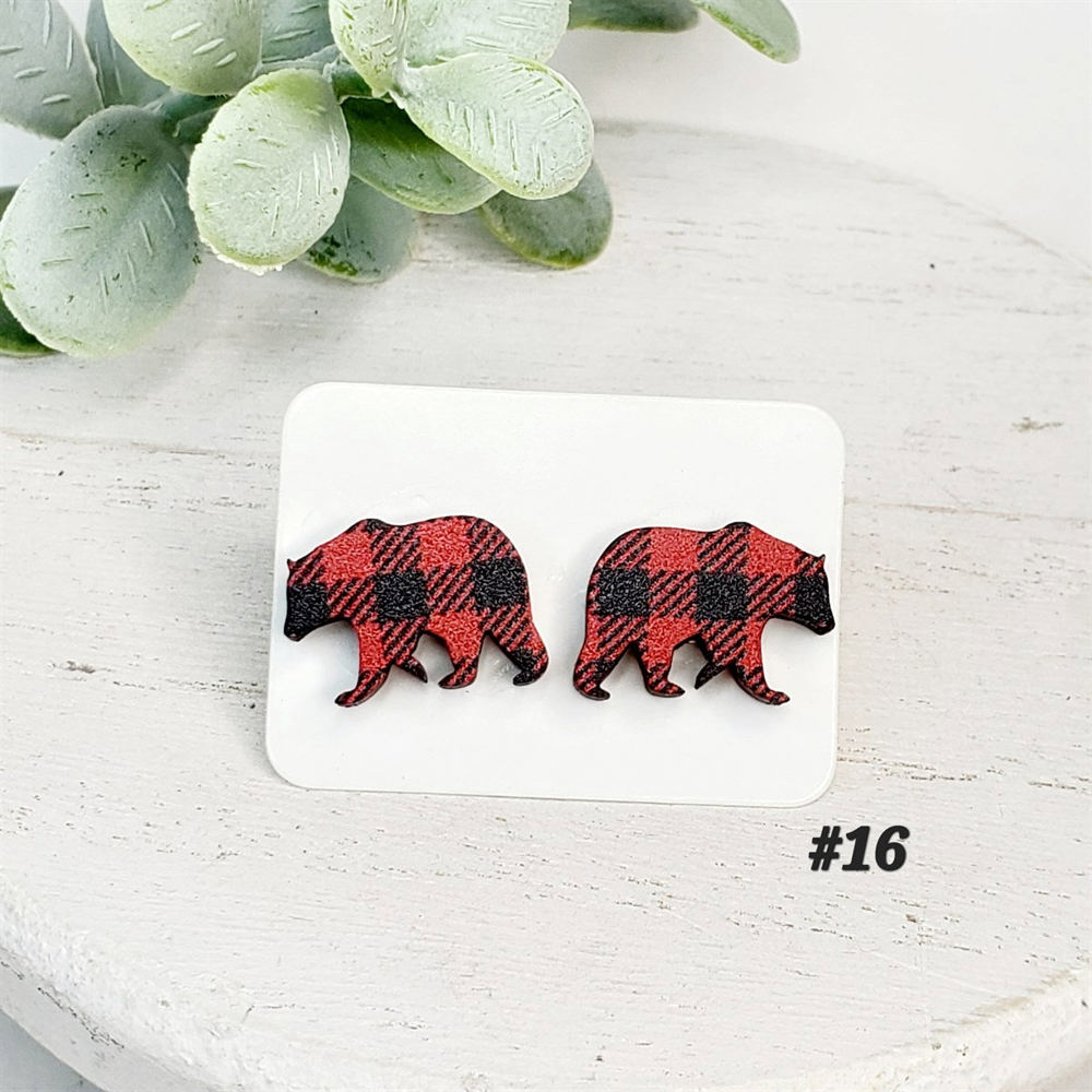 Christmas Wood Studs | Style 16