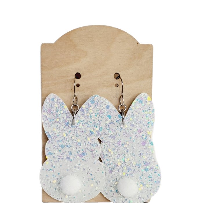 Glitter Bunny Rabbit Earrings