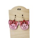  Hand Painted Pig Earrings