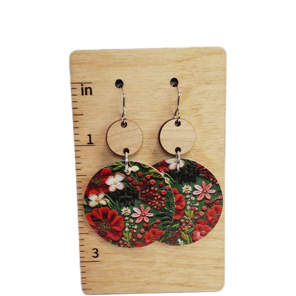 Christmas Poinsettia Earrings