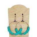  Heishi Hoops | Teal