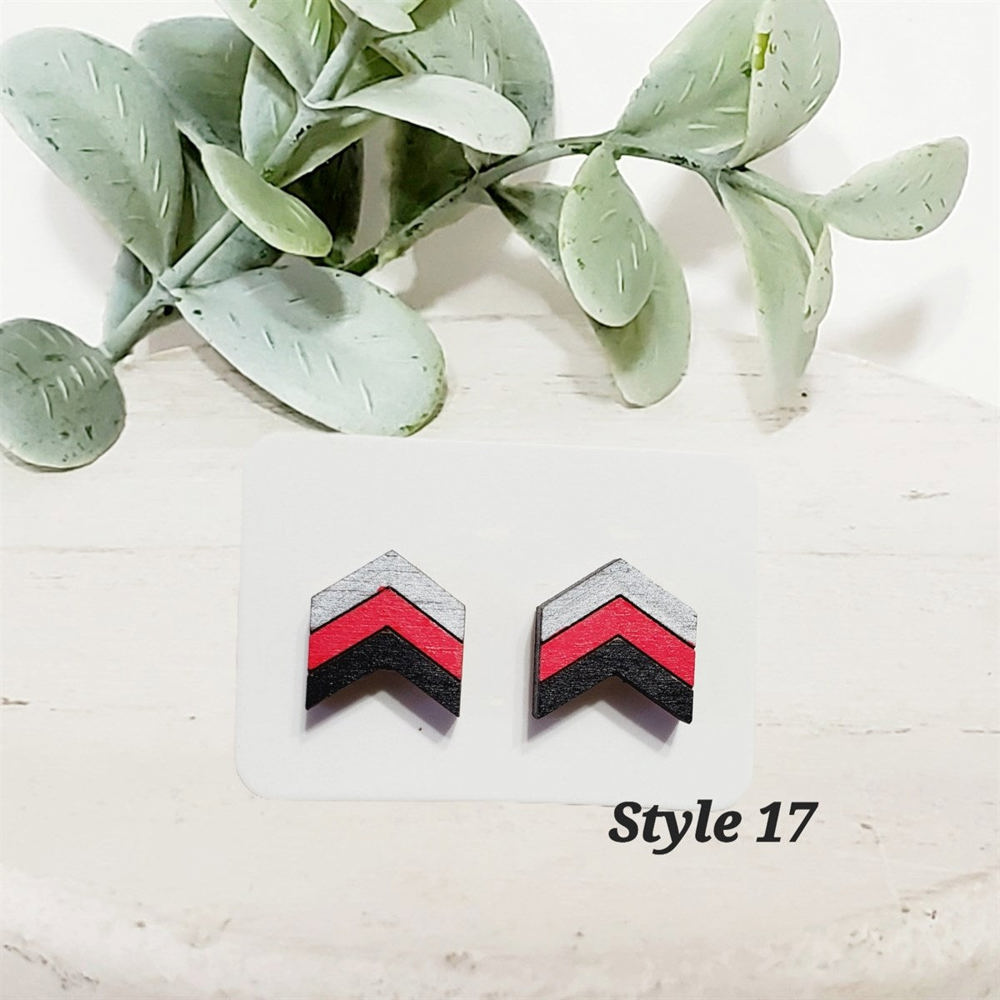 Chevron Wood Studs