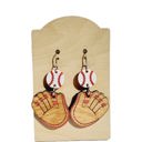  Hand Painted Baseball Glove & Ball Earrings