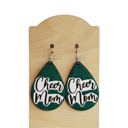  Hand Painted Cheer Mom Earrings