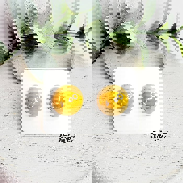 Faux Yellow Pearl Studs