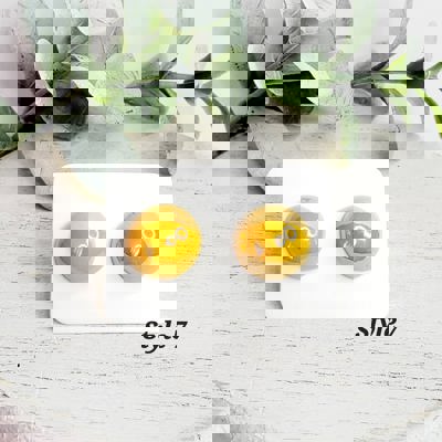 Faux Yellow Pearl Studs