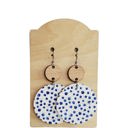  Polka Dot Earrings | White