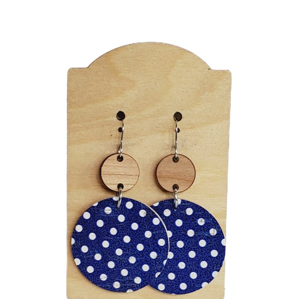 Polka Dot Earrings | Blue