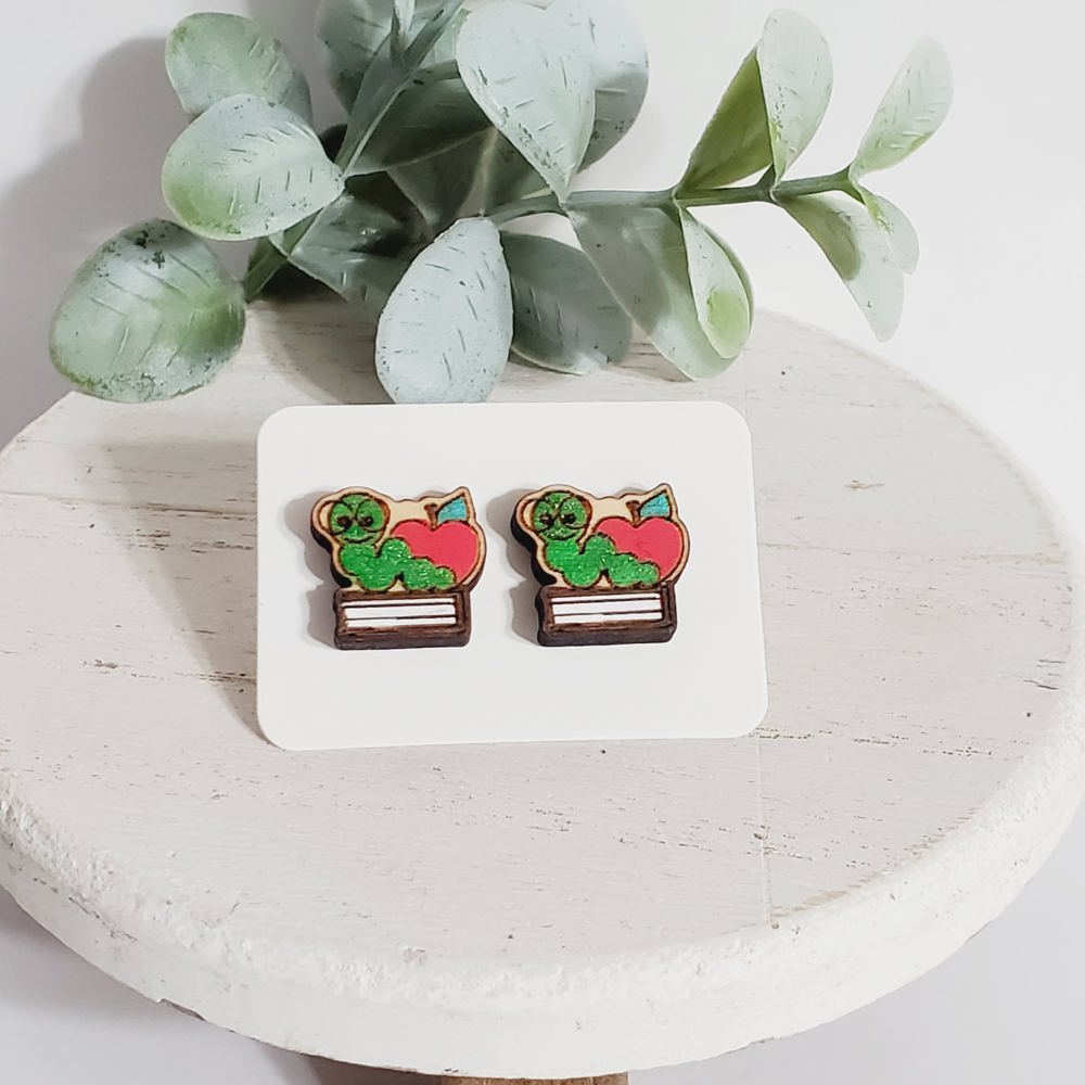 Book Worm Wood Studs