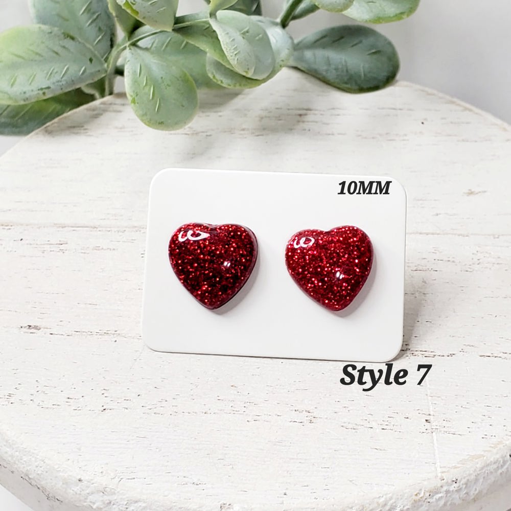 Heart Studs | Style 7