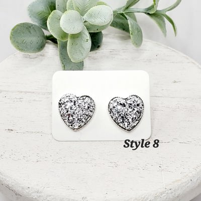 Heart Studs | Style 8