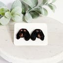  Dachshund Wood Studs